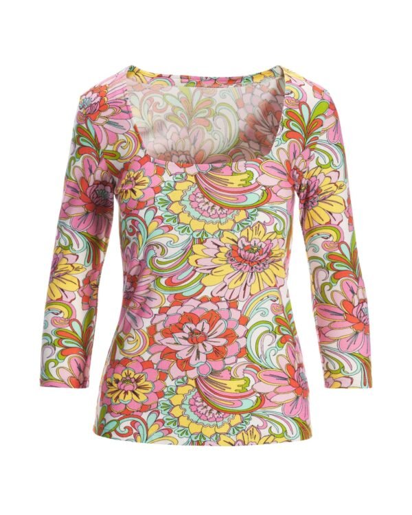 So Sexy Floral Explosion Square Neck Pink Multi - Image 2