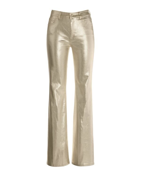 Monterey Metallic Coated High Waist Bootcut Jean Gold Metallic - Image 2